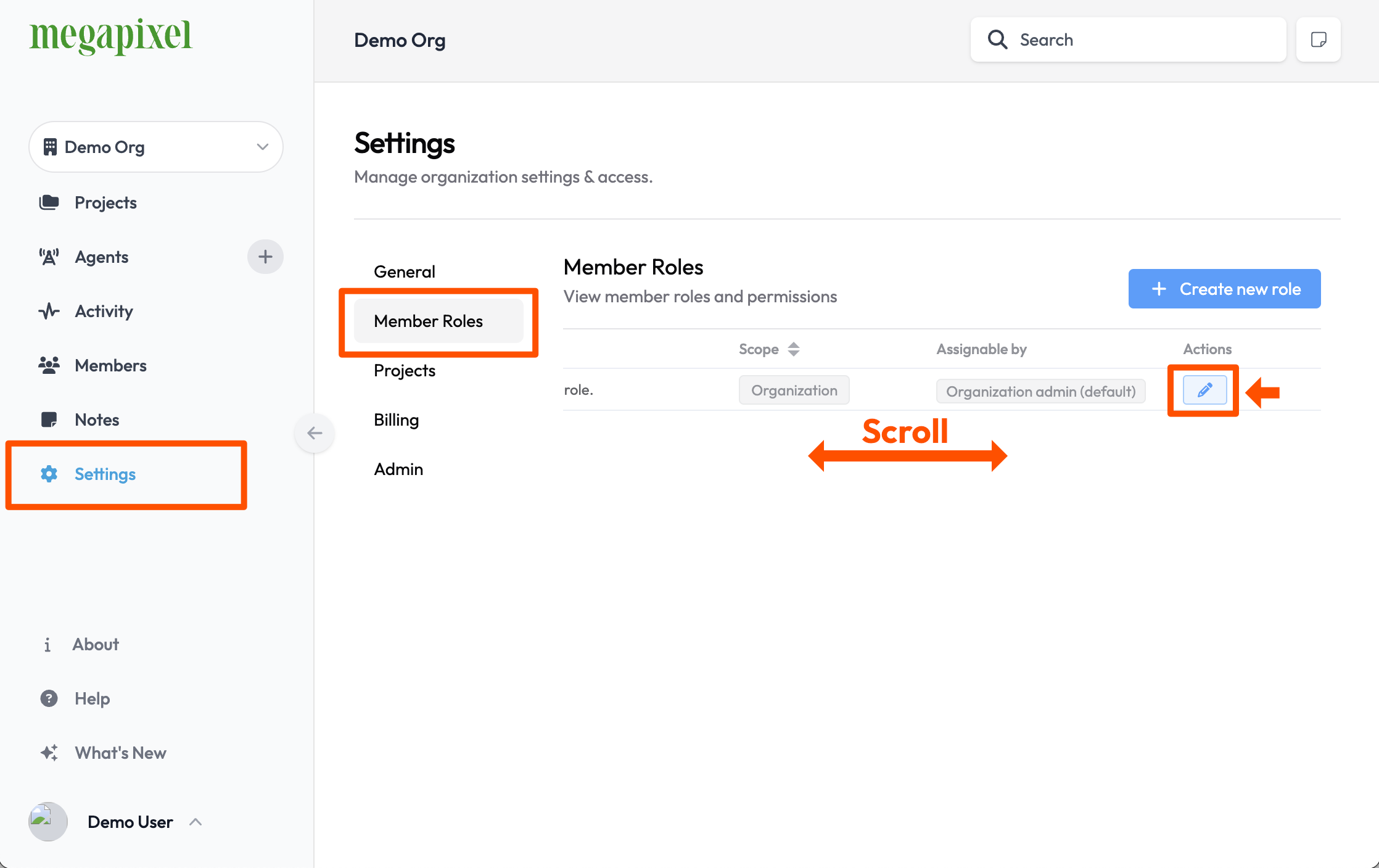 Settings Member Roles